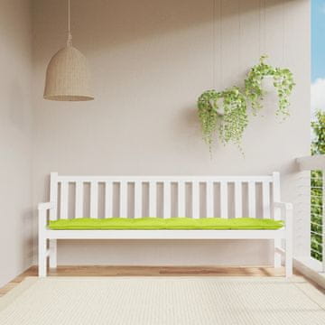 Vidaxl Jastuk za vrtnu klupu svijetlozeleni 200x50x7 cm tkanina