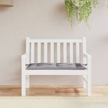 Vidaxl Jastuk za vrtnu klupu, sivi, 110x50x7 cm, tkanina
