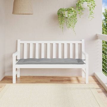 Vidaxl Jastuk za vrtnu klupu, sivi, 150x50x7 cm, tkanina