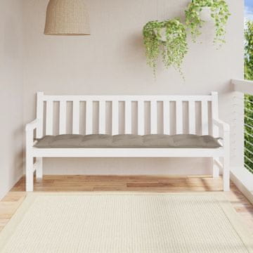 Vidaxl Jastuk za vrtnu klupu, taupe, 180x50x3 cm, tkanina