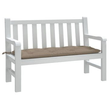 Vidaxl Jastuk za vrtnu klupu, taupe, 120x50x7 cm, tkanina