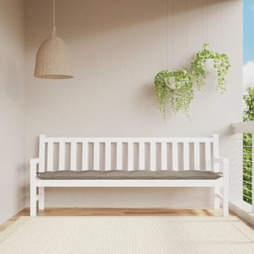 Vidaxl Jastuk za vrtnu klupu, taupe, 200x50x7 cm, tkanina