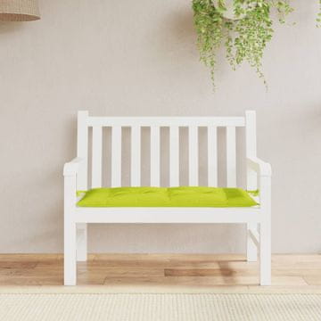 Vidaxl Jastuk za vrtnu klupu svijetlozeleni 110x50x7 cm tkanina