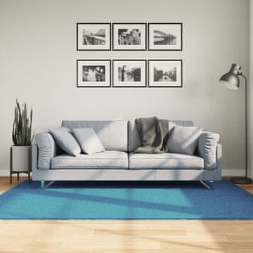 Vidaxl OVIEDO tepih, niski flor, tirkizni, 140x200 cm