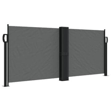Vidaxl Uvlačiva bočna tenda 100 x 1000 cm antracit