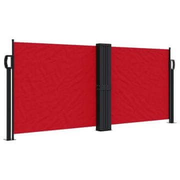 Vidaxl Uvlačiva bočna tenda 100 x 1000 cm crvena