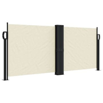 Vidaxl Uvlačiva bočna tenda 100 x 1000 cm krem