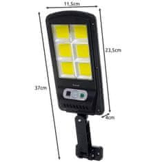MG Wall Solar Lamp solarna svjetiljka 120 LED, crno