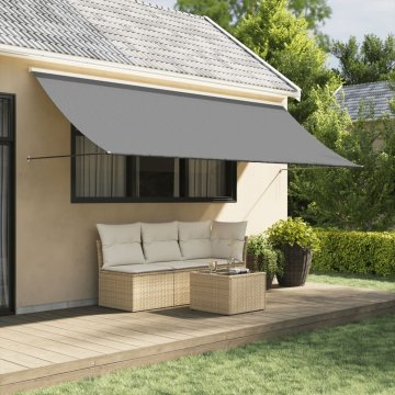 Vidaxl Rolo tenda antracit 400x150 cm tkanina i čelik