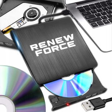 Dexxer Prijenosni tanki vanjski disk CD i DVD snimač USB 3.0 24x
