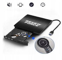 Dexxer Prijenosni vitki CD i DVD USB 3.0 24X recorder