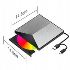 Dexxer Alu. Prijenosni CD za vanjski pogon i DVD USB 3.0