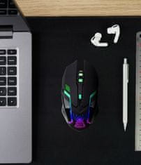 Dexxer Bežični optički USB miš za igranje 3200DPI LED RGB