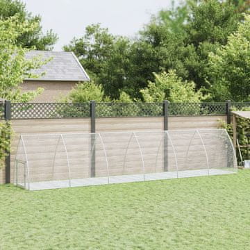 Vidaxl Kavez za zečeve srebrne boje 600x105x120 cm pocinčani čelik