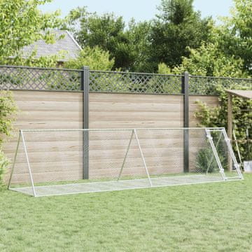 Vidaxl Kavez za zečeve srebrne boje 400x105x91 cm pocinčani čelik