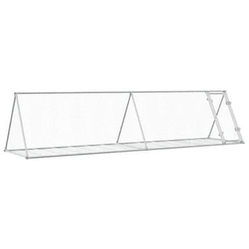 Vidaxl Kavez za zečeve srebrni 400 x 105 x 91 cm od pocinčanog čelika