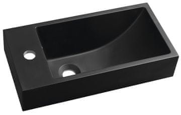 SAPHO Ariana Mali Umivaonik, Lijevi, Crni Mat, Lijevani Mramor, 50x25 cm