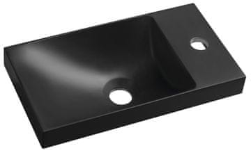 SAPHO Keramički Lavabo AGOS Crni Mat, 40x22cm, Lijeva/Desna Montaža