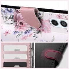 Tech-protect Wallet preklopna maska za Samsung Galaxy A16 4G / 5G, blossom flower