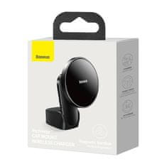BASEUS Baseus Big Energy auto držač s bežičnim punjačem 15W za Iphone 12 / Iphone 13 (crni)