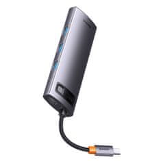 BASEUS Hub 6u1 Baseus StarJoy serija, USB-C na 3x USB 3.0 + HDMI + USB-C PD + RJ45