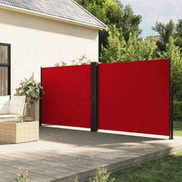 Vidaxl Uvlačna bočna tenda crvena 160x1200 cm
