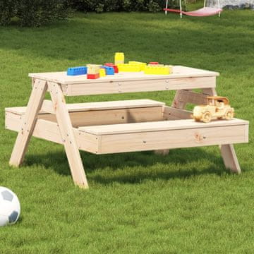 Vidaxl Dječji stol za piknik 88x97x52 cm Masivni borov drvo