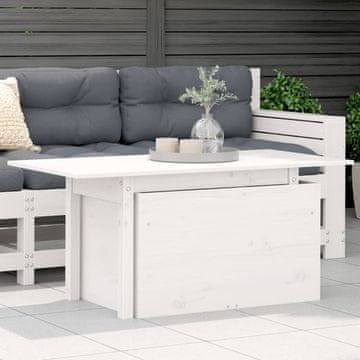 Vidaxl Vrtni stol Bijeli 100x50x75 cm Masivni borov drvo