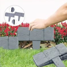 HOME & MARKER® Vrtni robnici u stilu kamena, dekorativni, 10 kom | MINIFENCE