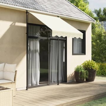 Vidaxl Rolo tenda krem boje 150x150 cm tkanina i čelik
