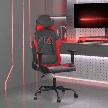 Vidaxl Gamerska stolica, crna i crvena, umjetna koža