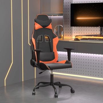 Vidaxl Gamerska stolica, crna i narančasta, umjetna koža