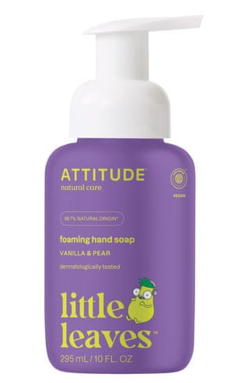 Attitude Dječji sapun za ruke Little leaves, s mirisom vanilije i kruške, 295 ml