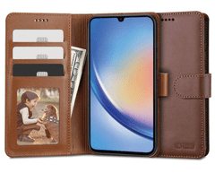 Onasi Wallet maskica za Samsung Galaxy A55, preklopna, smeđa