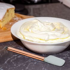 bewello silikonska žlica za pečenje - siva - 28 cm s drškom od nehrđajućeg čelika