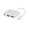 adapter USB-C - HDMI 4K / USB / USB-C 0.25m, bijela