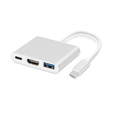 MG adapter USB-C - HDMI 4K / USB / USB-C 0.25m, bijela