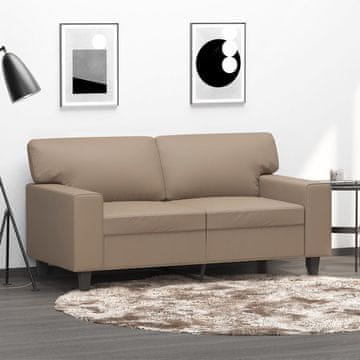Vidaxl Dvosjed, Cappuccino, 120 cm, Implicitna koža