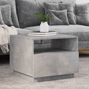 Vidaxl LED stolić za kavu betonsko-sive boje 50x49x40 cm