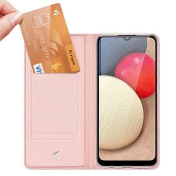 HURTEL Maska Skin Pro Bookcase za Samsung Galaxy A02s EU pink