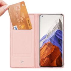 HURTEL Case Skin Pro police za knjige za Xiaomi Redmi Note 9t 5g ružičasta