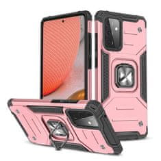 HURTEL Etuy Ovik Robustn Ring Armor za Samsung Galaxy A72 Hg Rosa