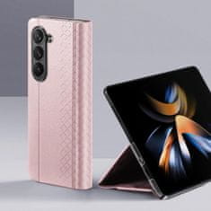 HURTEL Case Bril Wallet Flip Leather za Samsung Galaxy s preklopnim 5 g ružičastim