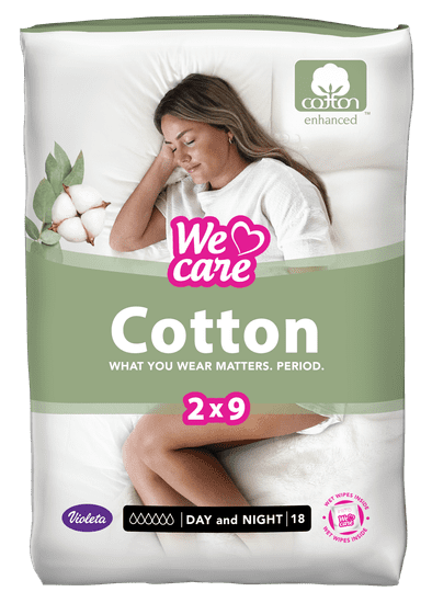 Violeta Cotton Day&Night ženski ulošci, 18/1