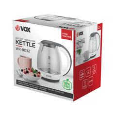 VOX electronics WK8032 kuhalo za vodu, 1,7 l, prozirno