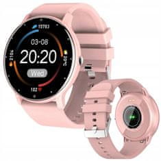 R2Invest Ženski LCD pametni sat, silikonska narukvica ZL02D, ružičasta