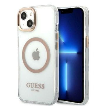 Guess Guess Tvrda Futrola Za Iphone 13 14 15 6.1 Metalni Okvir Za Magsafe
