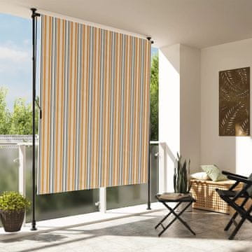 Vidaxl Rolo zavjesa žuta i bijela 150x270 cm tkanina i čelik