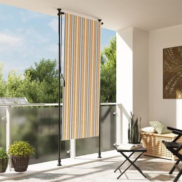 Vidaxl Rolo zavjesa žuta i bijela 120x270 cm tkanina i čelik