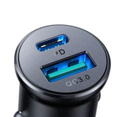 Joyroom JR-CCN05 auto punjač USB / USB-C 30W, crno